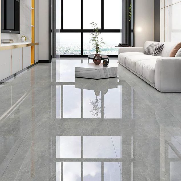 Modern Porcelain Singular Tile Marble Patterned Textured Wall Tile - Grey _ 2 Pieces